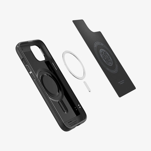 ACS06597 - iPhone 15 Pro Max Case Mag Armor (MagFit) in matte black showing the back
